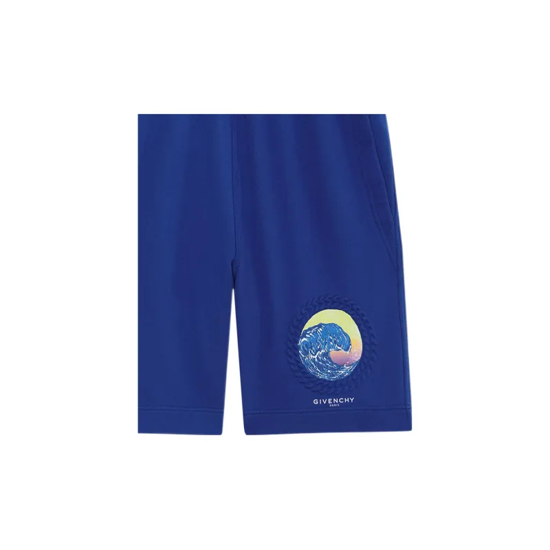 Givenchy Wave print Cotton Track Shorts-4