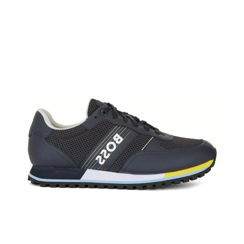 HUGO BOSS Cushioning Wear-Resistant Low-Top Sports Casual Shoes Men's Navy Blue-1