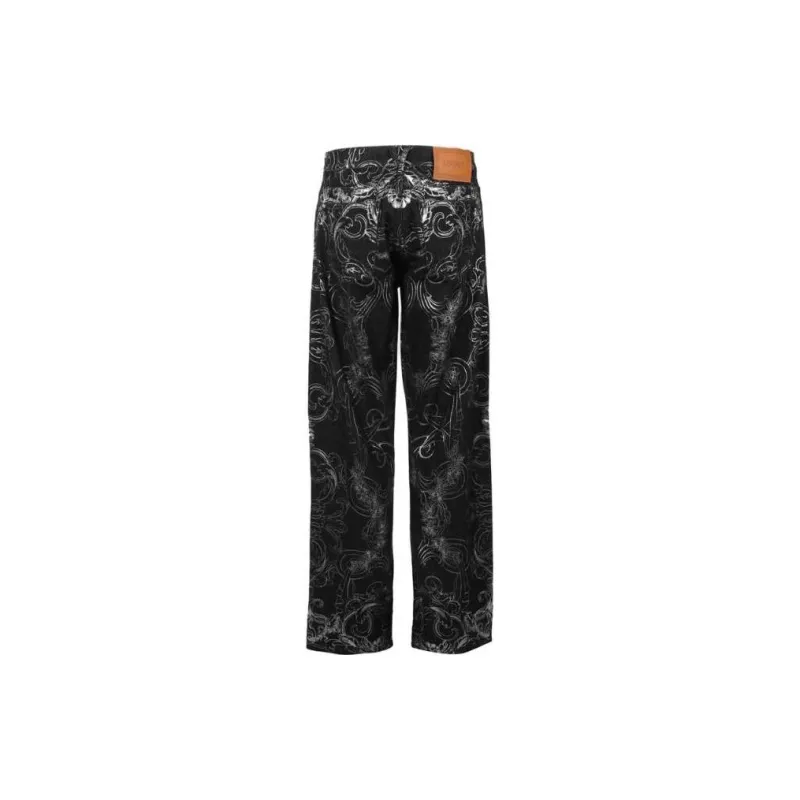 VERSACE Patterned Jeans-1