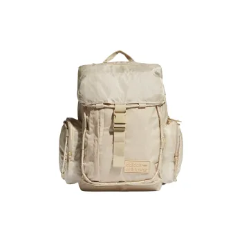 Adidas Originals Recycled Polyester Backpack Regular Unisex Grassland Brown & White & Black