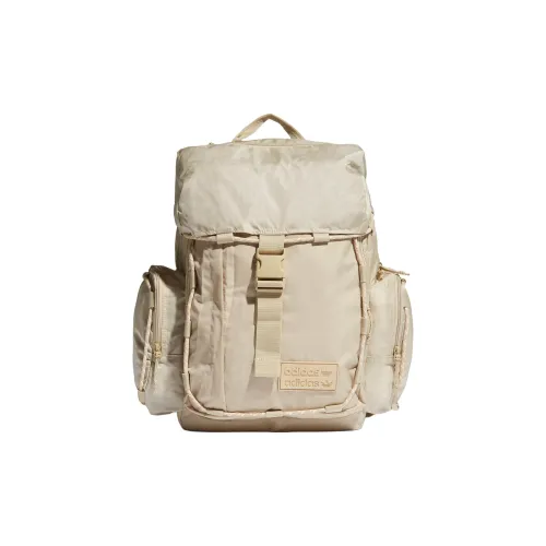 Adidas Originals Recycled Polyester Backpack Regular Unisex Grassland Brown & White & Black