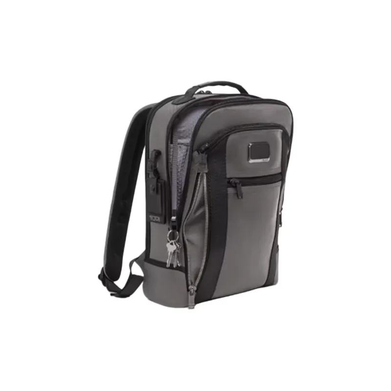 TUMI Alpha Bravo Ballistic Nylon Backpack Medium Size Men's Titanium Alloy Color-1