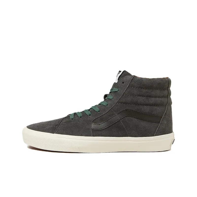 Vans SK8 HI Anti Slip Wear Resistant High Top Skateboard Shoes Women's Gray-0