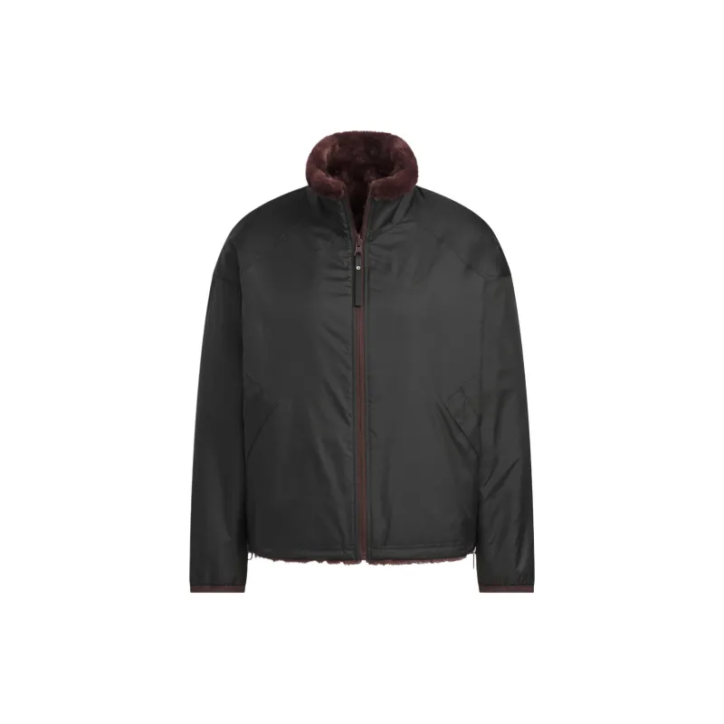 Adidas MODERN REVERSIBLE FUR Jackets Coats Women's Dark Gray Brown-1
