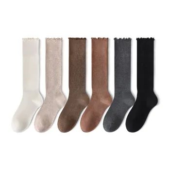 Temooues Knee High Socks Women's Combo Set