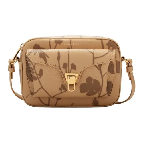 COCCINELLE Contour Print Leather Camera Bag Shoulder Bag Crossbody Bag Small Size Women's Brown