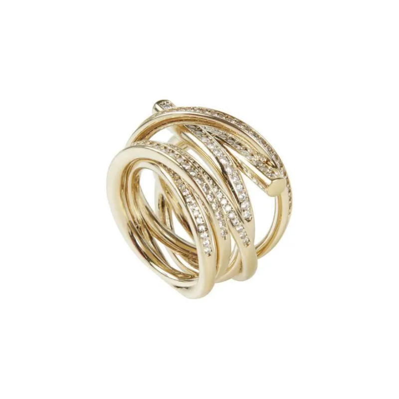 Ferragamo Gancini Crystal embellished Ring-2