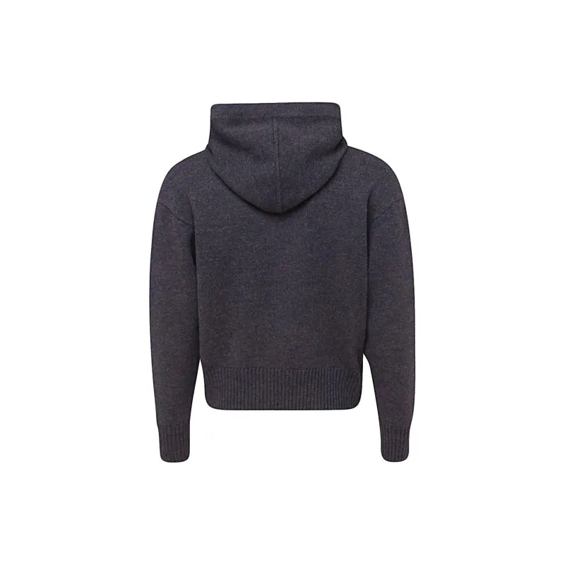 AMIPARIS Ami De Coeur Logo Embroidered Knitted Hoodie-1