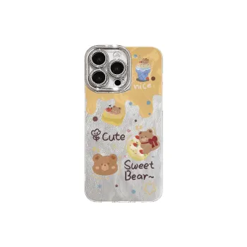 XIANGRIKE TPU Material Cheese Bear Phone Case Compatible With IPhone 15/14 Plus/13/12/11/15 Pro Max/XS/XR/XS Max/8 Plus