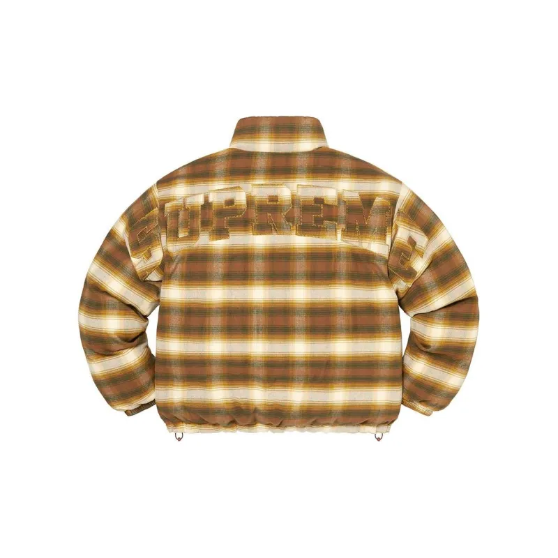 Supreme Flannel Reversible Puffer Jacket-3