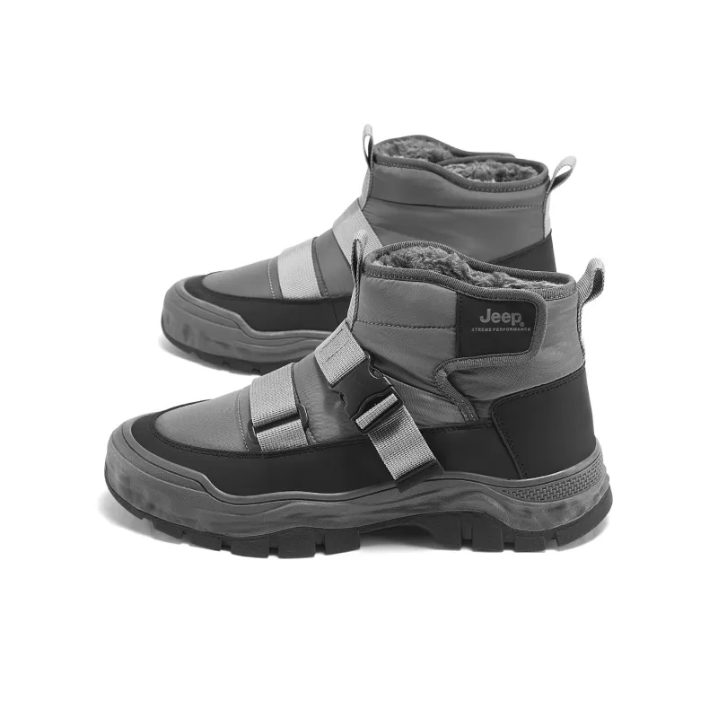 Jeep Snow Boots Men Black \ Gray \ Earth Yellow-6