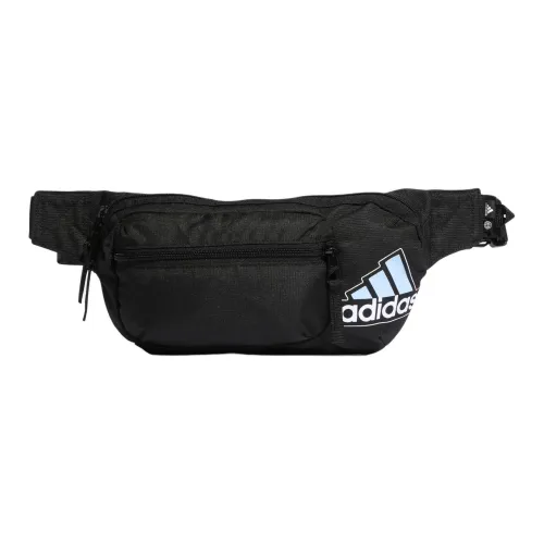 Adidas Recycled Polyester Shoulder Bags Fanny Pack Unisex Black & Light Pink & Blue & White