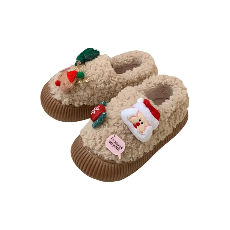 Thin Strips Cotton Slippers Women's, White-6