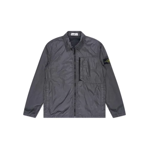 STONE ISLAND Jackets Men Lead Gray