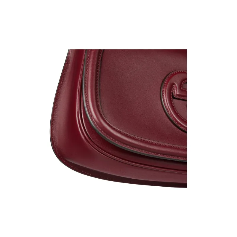 GUCCI Blondie Leather Shoulder Bag Crossbody Bag Handbag Medium Size Women's Red-5