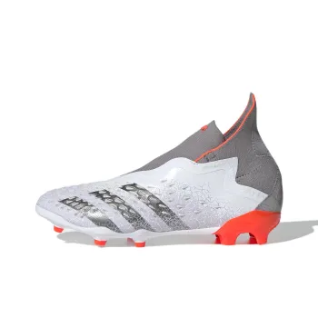 Adidas Predator Freak+ Anti-Slip Wear-Resistant Mid-Top Kids' Soccer Shoes Gray Teenagers