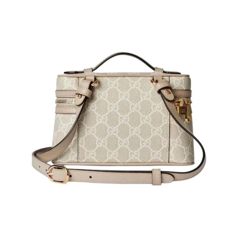 GUCCI Ophidia Canvas Box Bag Handbag Crossbody Bag Shoulder Bag Extra Mini Women's Beige & White-3