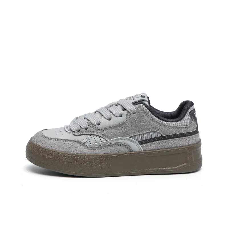 TUOPIN Anti Slip Wear Resistant Low Top Skateboard Shoes Women's Gray-0