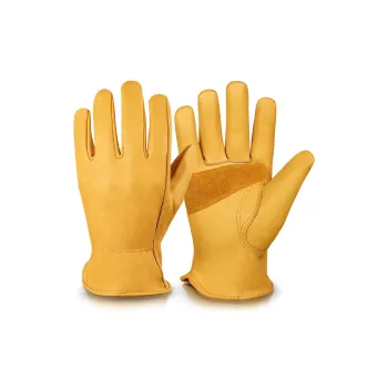 Yamaichi Maru Top Grain Cow Leather Cow Split Leather Oak Thread Gloves Unisex