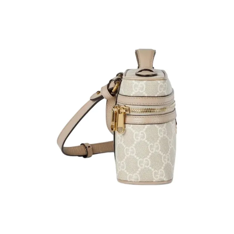 GUCCI Ophidia Canvas Box Bag Handbag Crossbody Bag Shoulder Bag Extra Mini Women's Beige & White-2