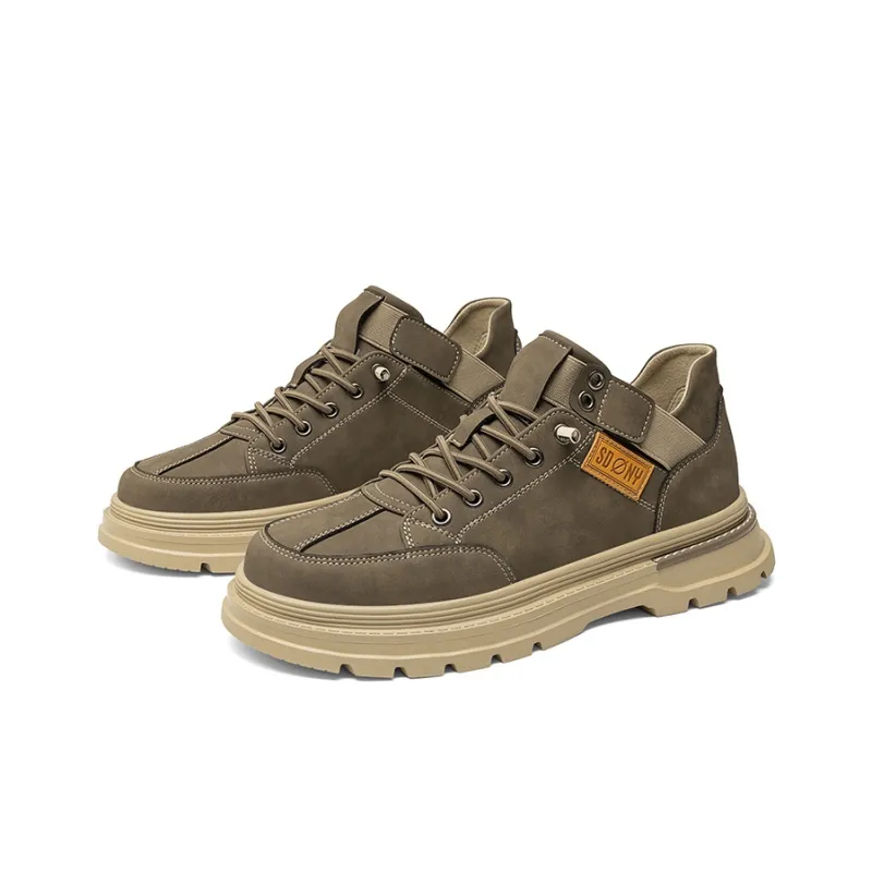 X ZONE Work Boots Men Low Top Beige-3