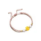 Lucky Kitten Bracelet[Pink Cord]