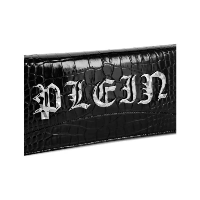 PHILIPP PLEIN Gothic Plein Croc effect Clutch Bag-3