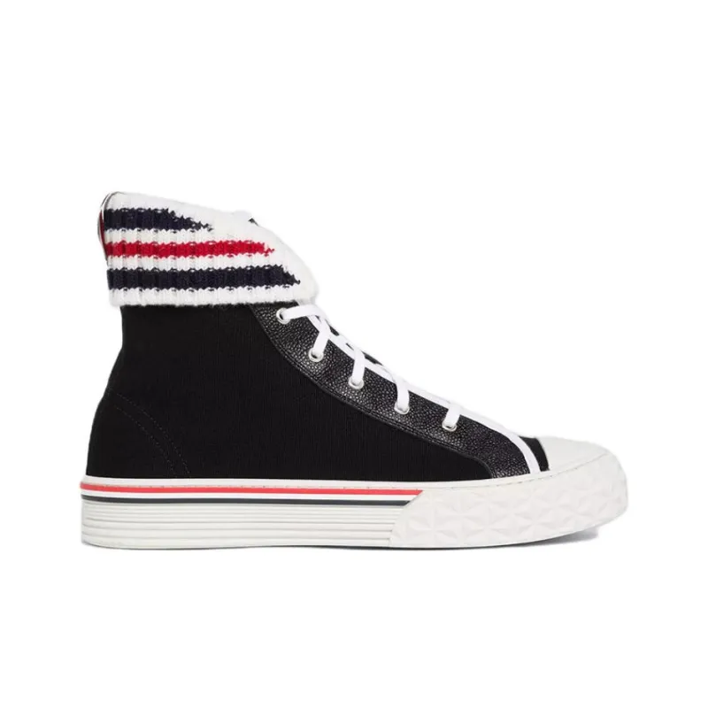 THOM BROWNE Tartan-sole RWB Stripe Sneakers-1