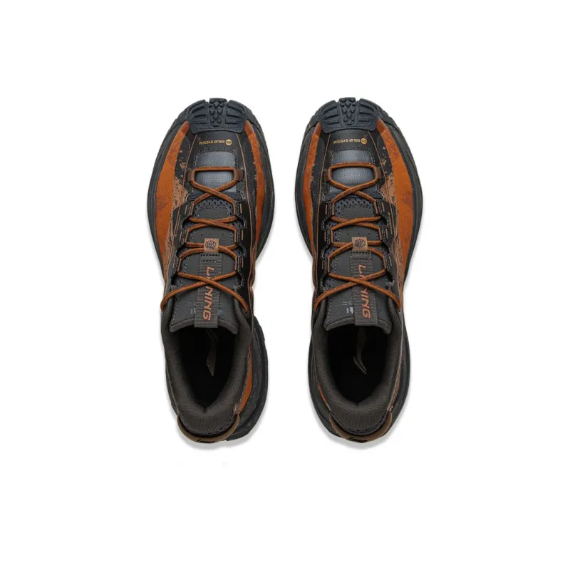 LiNing CF Su Xingchuan Anti-Slip And Wear-Resistant Support Grip Low-Top Trekking Shoes Unisex Brown Orange-2