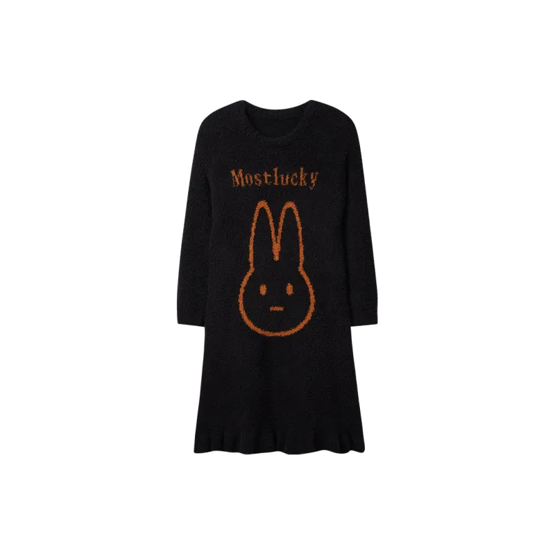Sha Qian Nightgown Women's Black-0