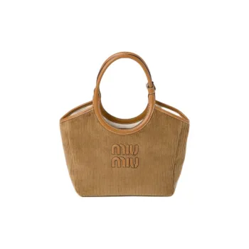 MIU MIU Fabric Shoulder Bag Crossbody Bag Handbag Women's Cinnamon