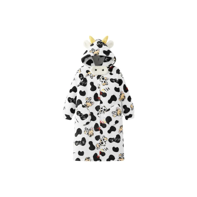 Gongdie x LABIXIAOXIN,LIANMINGKUAN Sleep Robe Unisex White-0