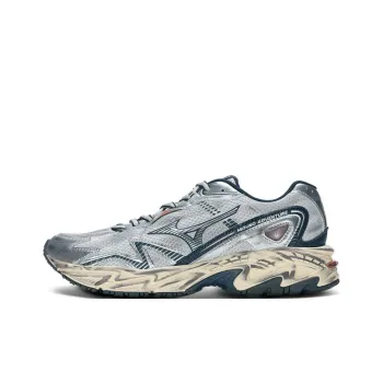 Mizuno ADVENTURE Shock-absorbing And Waterproof Low-Top Running Shoes Unisex Silver Blue