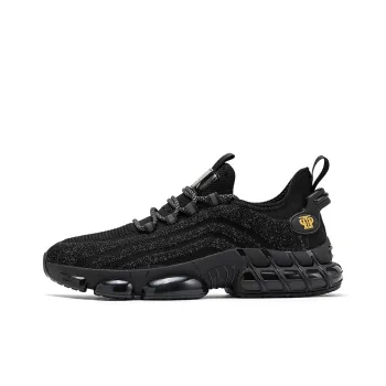 BIANSULONG Running Shoes Men Low Top Black