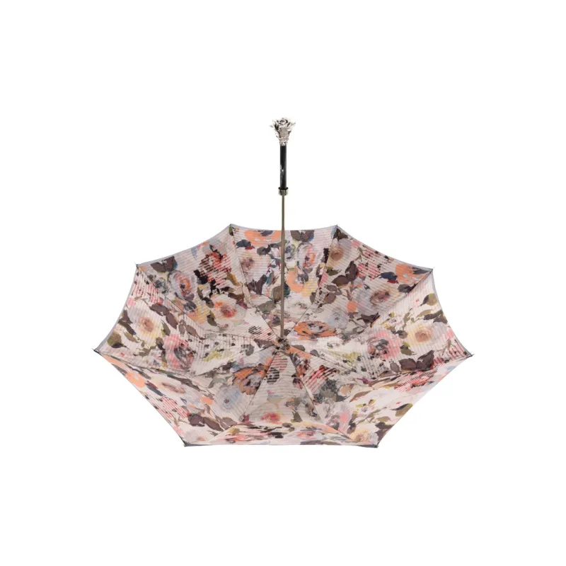 Pasotti Italy Version Floral Umbrella Rose Controller Straight Handle Sunny Umbrella Lightweight Luxury Style-4