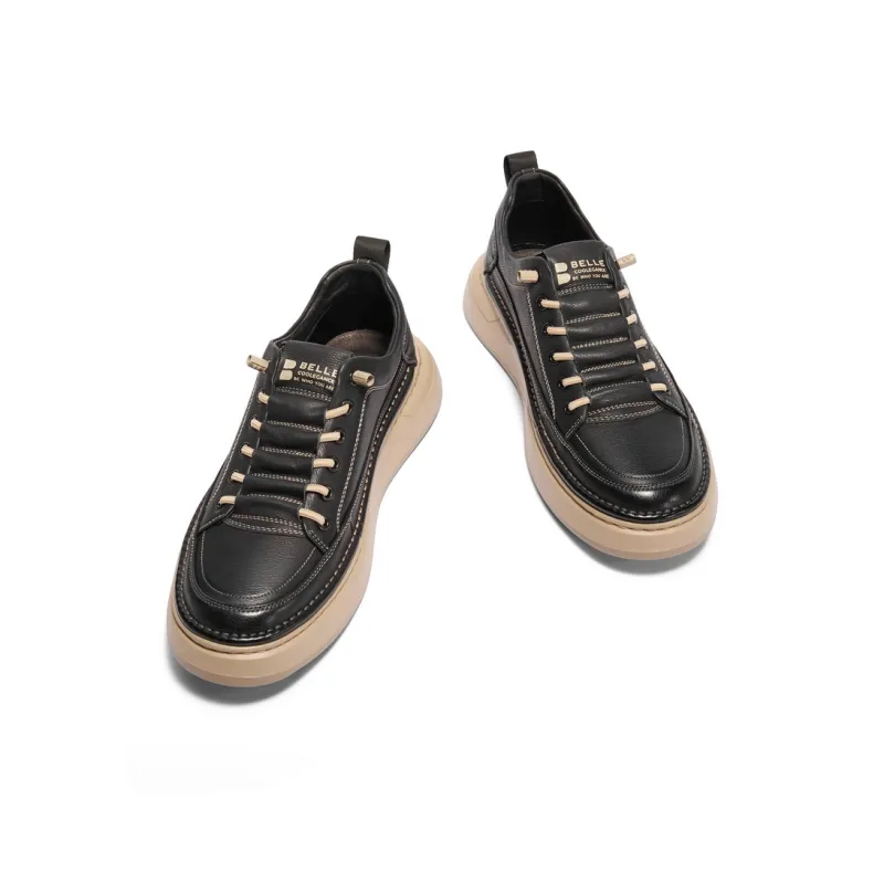 BELLE Work Boots Men Low Top Black-13