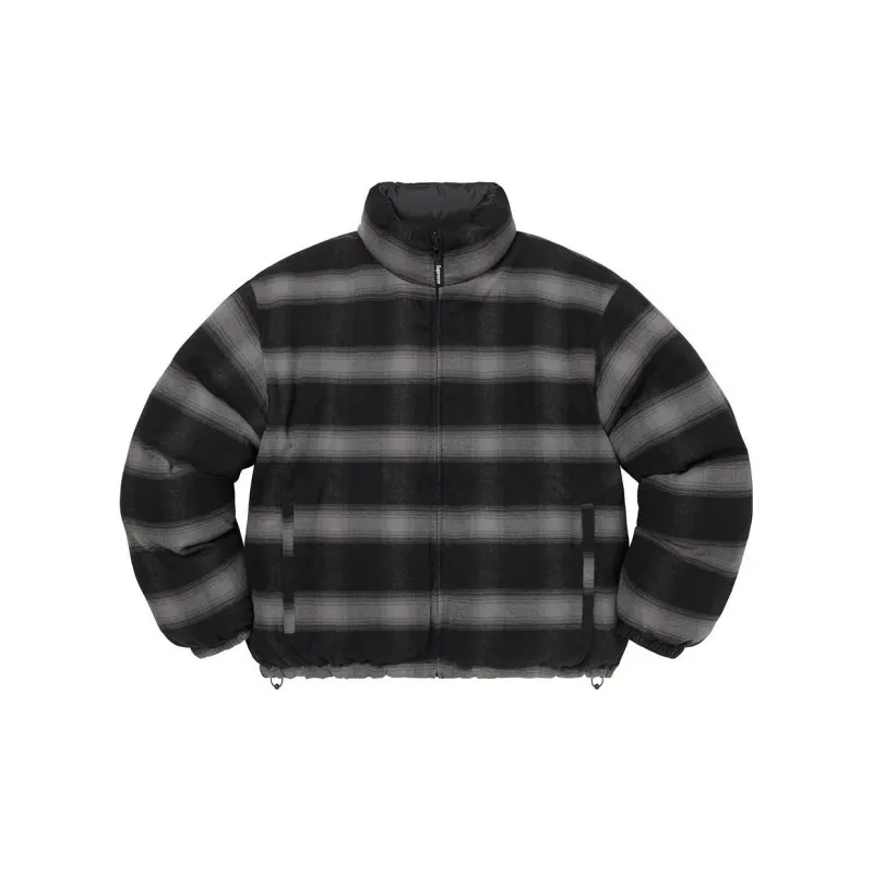 Supreme Flannel Reversible Puffer Jacket-8