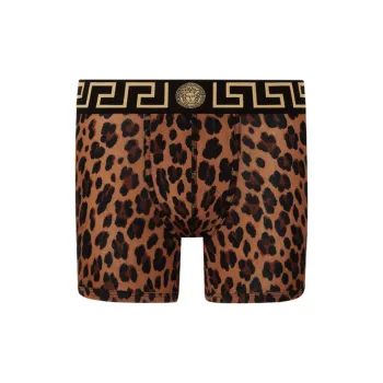 VERSACE Greca Border Leopard-print Boxers