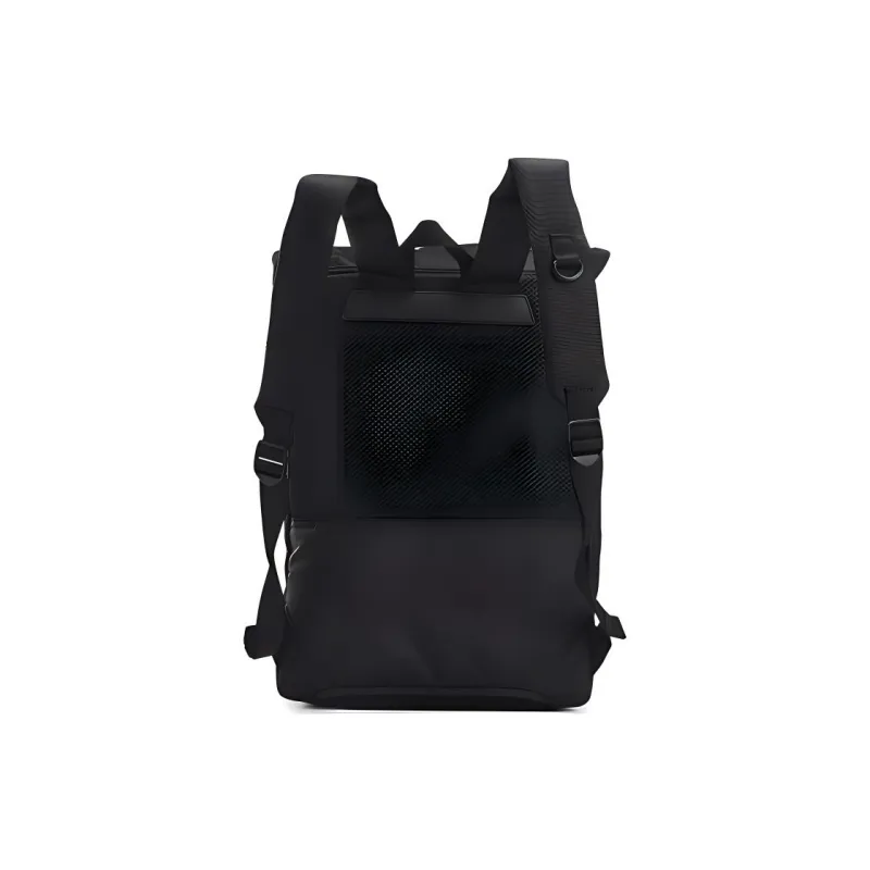 FILA Athletics PU Laminated Textile Laptop Backpack Large Size Unisex Pitch Black-2