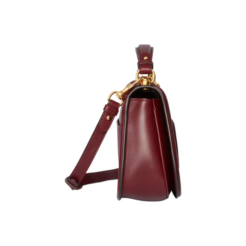 GUCCI Blondie Leather Shoulder Bag Crossbody Bag Handbag Medium Size Women's Red-2