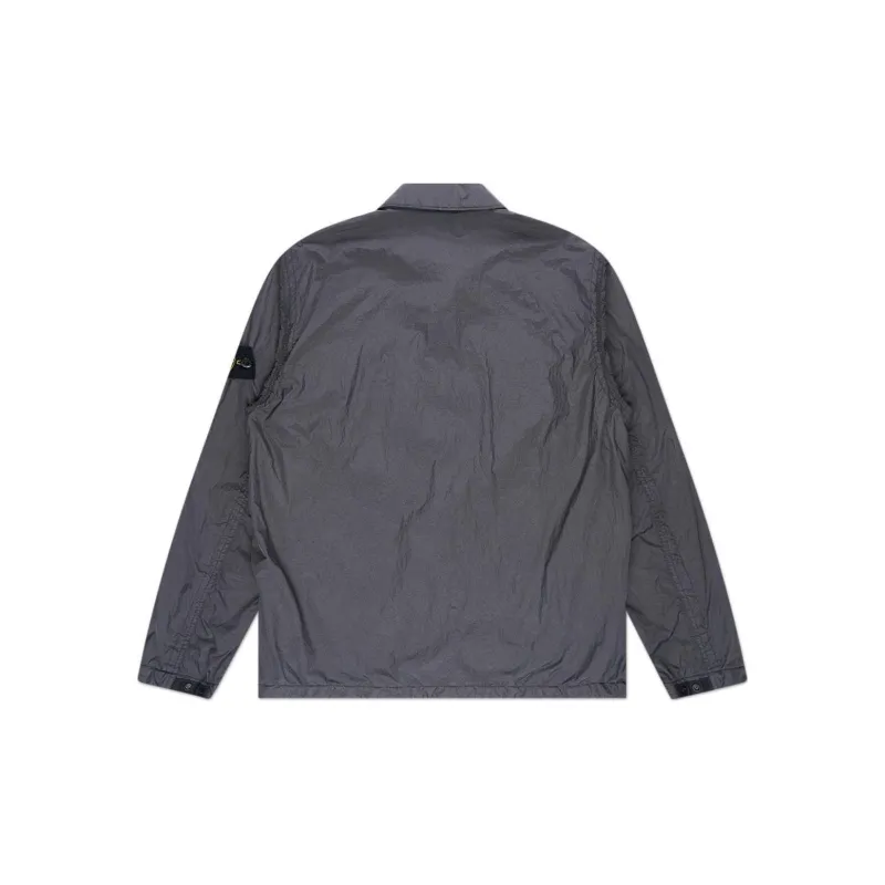 STONE ISLAND Compass Patch Collared Zip Up Jacket-1