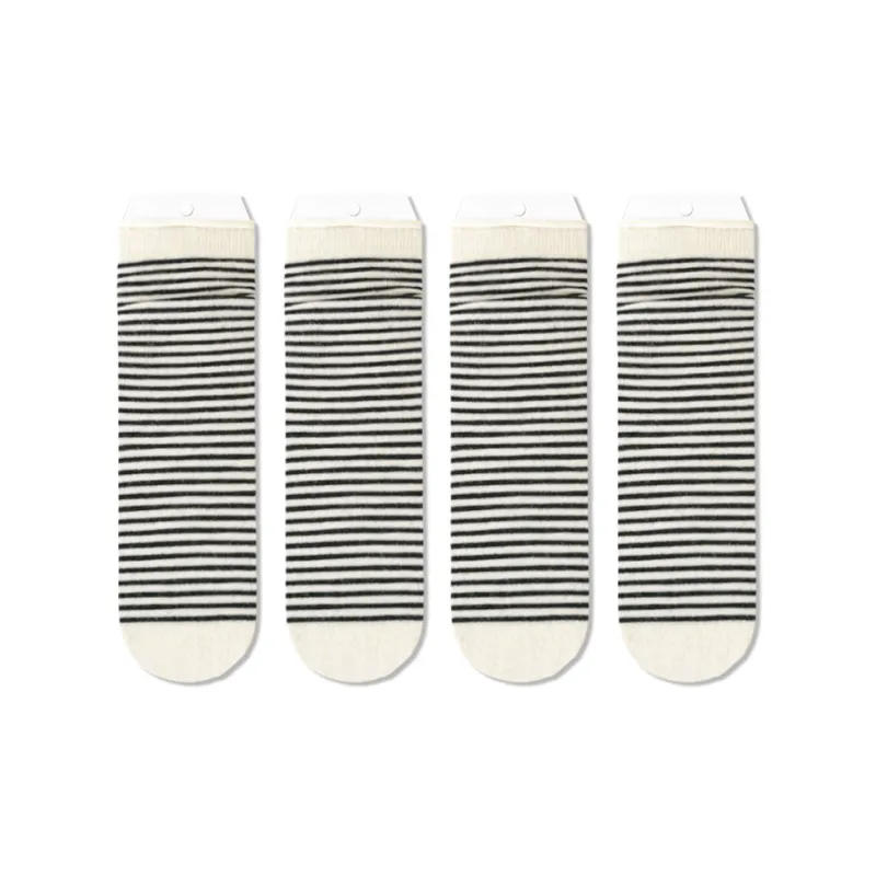JIAZINI Mid Calf Socks Women's 4 Pack-17