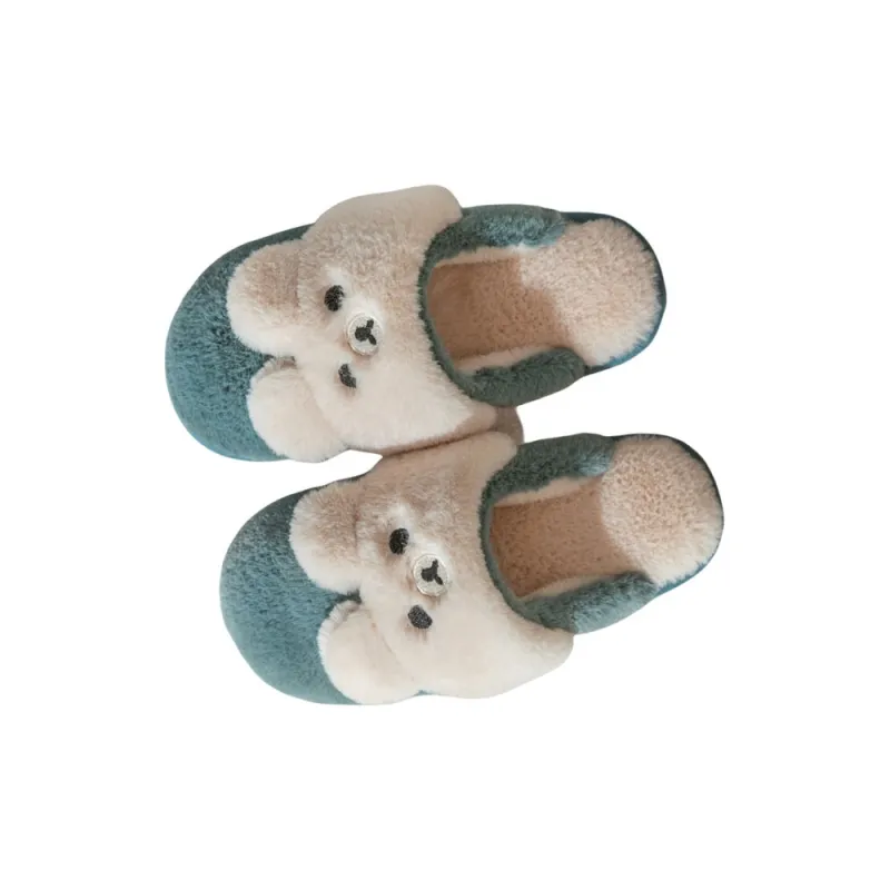Ming Sheng Plush Home Korean Style Closed Toe Postpartum Indoor Slippers-3