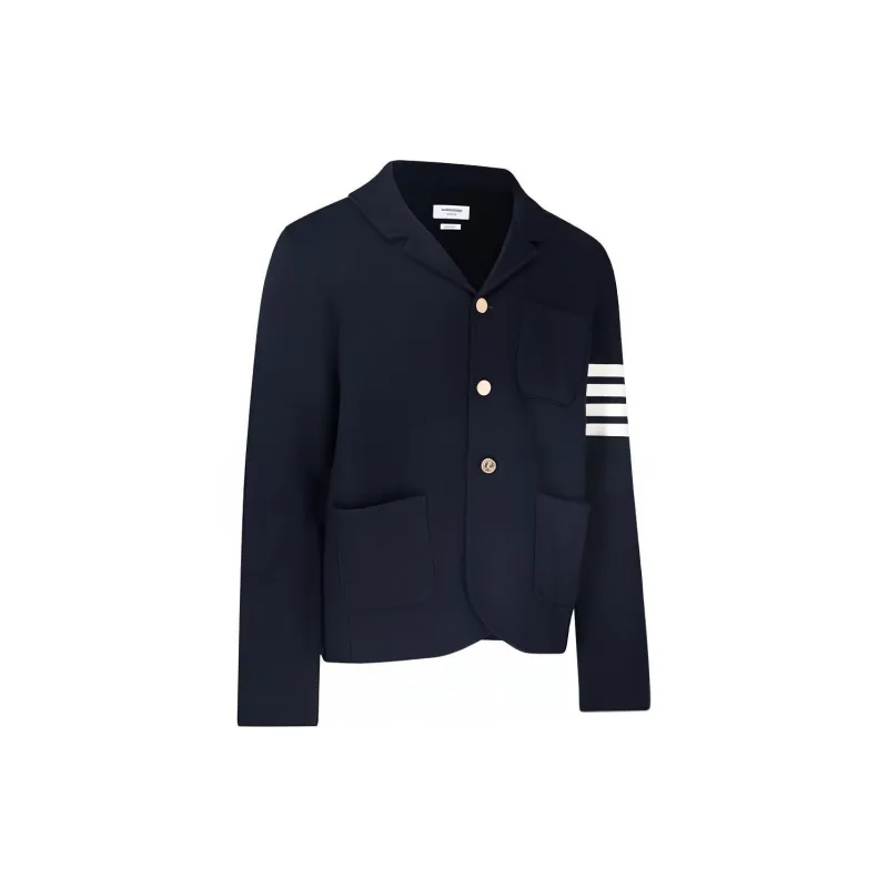 THOM BROWNE 4 Bar Knit Blazer-1