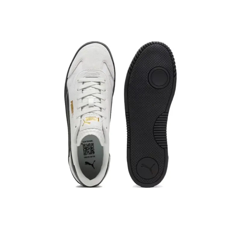 PUMA Club 5v5 Anti Slip Wear Resistant Low Top Casual Shoes Unisex White Black-3