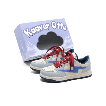 KAAVER OTTO Cushioning Impact Resistance Wear Resistant Balance Low Top Skateboard Shoes Unisex Light Sea Blue
