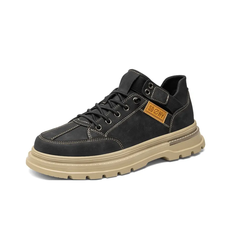 X ZONE Work Boots Men Low Top Beige-7