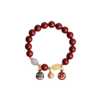 Red All Year Round Cinnabar Jade Bracelets Unisex