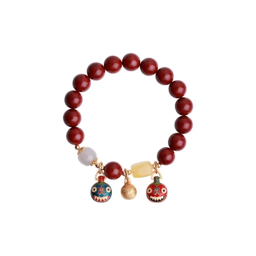 Red All Year Round Cinnabar Jade Bracelets Unisex