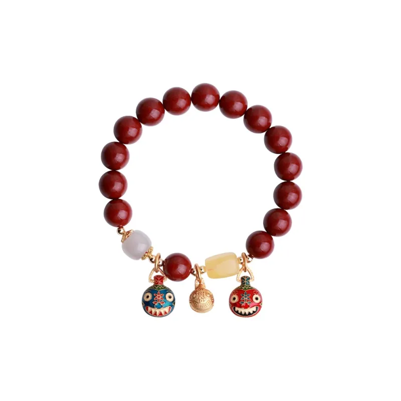Red All Year Round Cinnabar Jade Bracelets Unisex-0